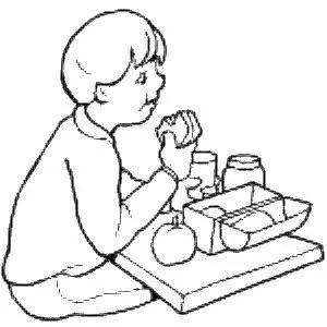 para pintar niño con merienda en el colegio | Dibujo | Colorear ... para pintar niño con merienda en el colegio | Dibujo | Colorear ...