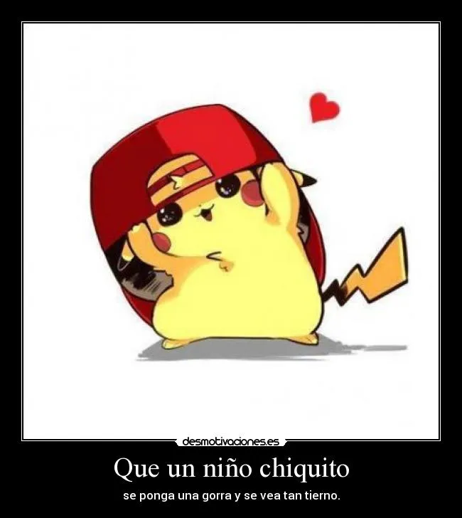 Pikachu tierno con gorra - Imagui