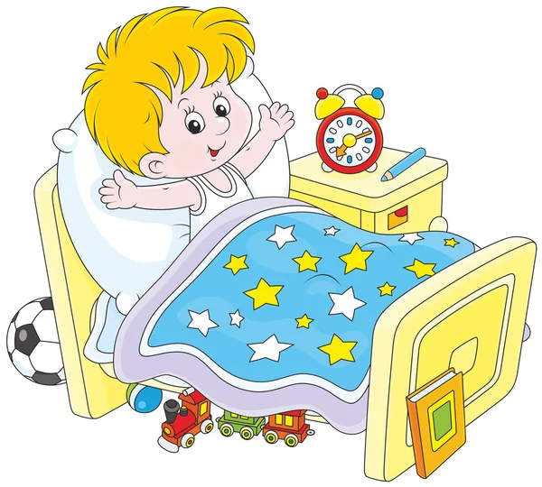 Niño despertando — Vector stock © AlexBannykh #74583723