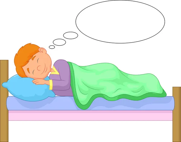 Niño de dibujos animados durmiendo — Vector stock © tigatelu #49599683