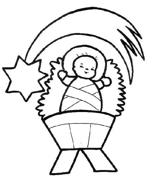 Niño Dios para colorear | Dibujos Cristianos Niño Dios para colorear | Dibujos Cristianos