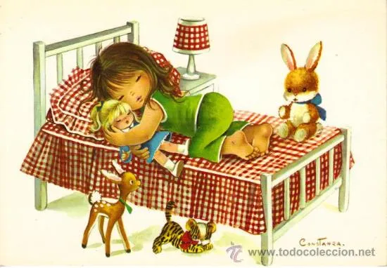Niña durmiendo caricatura - Imagui