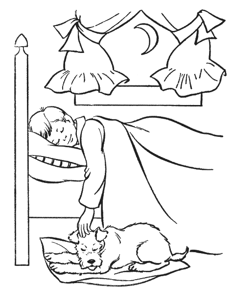 Imágenes para colorear de un niño durmiendo - Imagui