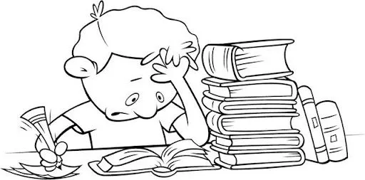 Dibujo para colorear de niños escribiendo - Imagui Dibujo para colorear de niños escribiendo - Imagui