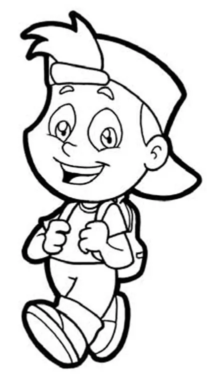Imagen de un niño feliz para colorear - Imagui