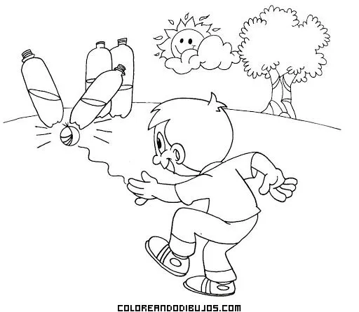 Dibujo-de-nino-jugando-a-los- ...