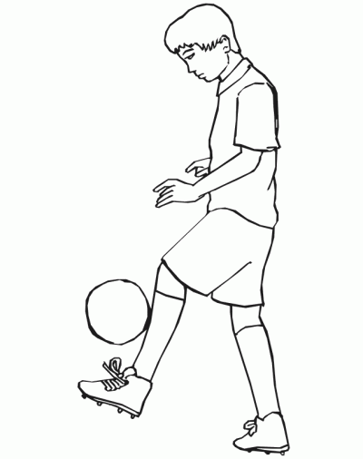 Dibujo de Niño jugando al fútbol. Dibujo para colorear de Niño ... Dibujo de Niño jugando al fútbol. Dibujo para colorear de Niño ...