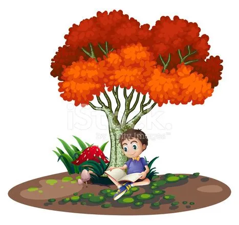 Niño Leyendo Bajo El Árbol fotos de archivo - FreeImages.com