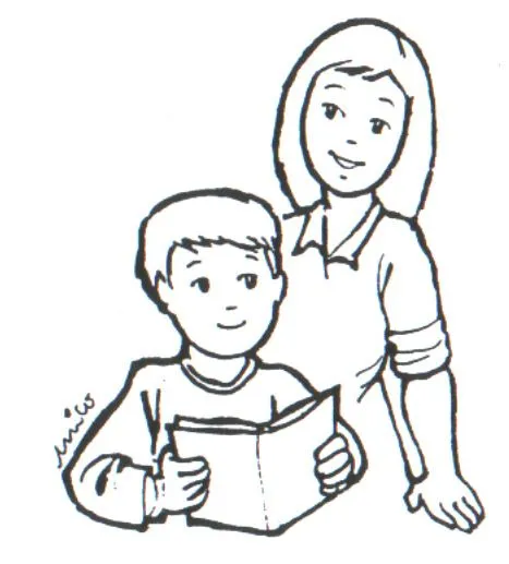Niño leyendo una carta para colorear - Imagui Niño leyendo una carta para colorear - Imagui