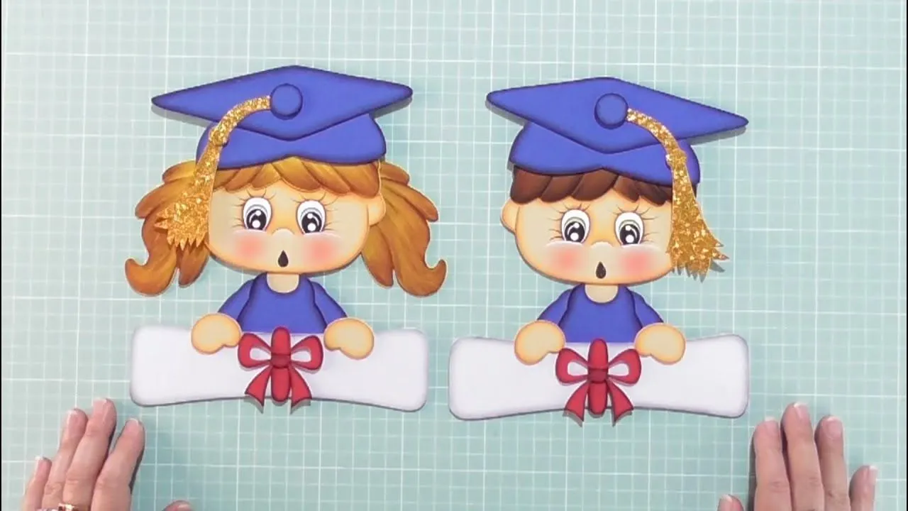 Niño y Niña Graduados en Foami Moldes Gratis ❤️ - YouTube Niño y Niña Graduados en Foami Moldes Gratis ❤️ - YouTube