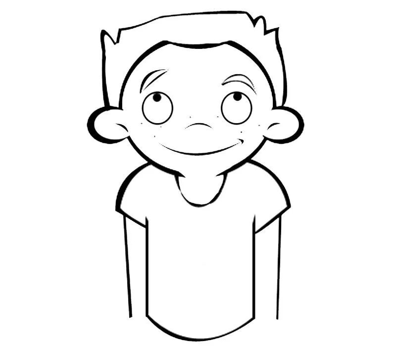 Niño con pecas: Dibujos para colorear