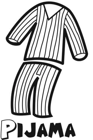 Imprimir dibujos para colorear : Pijama