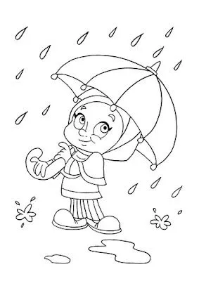 Una niño con vestimenta de invierno para colorear - Imagui