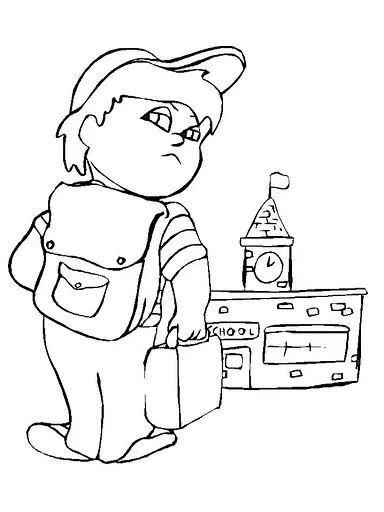 Un niño yendo al colegio - Imagui