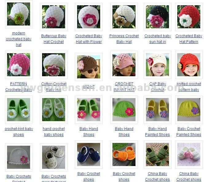 Los niños de algodón hecho a mano de ganchillo gorro niño niña ...