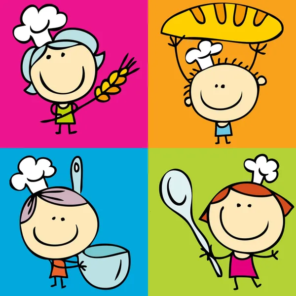 los niños y los alimentos — Vector stock © alanuster #15636351 los niños y los alimentos — Vector stock © alanuster #15636351