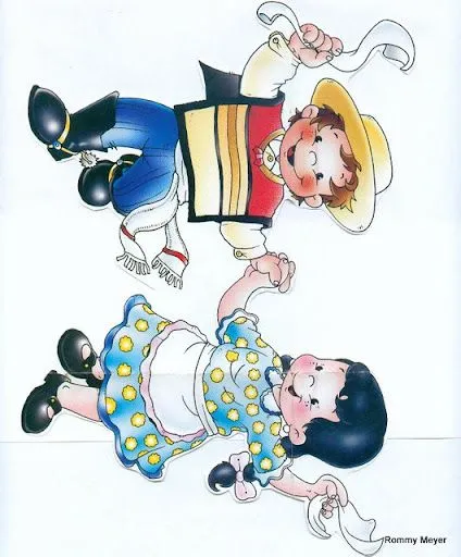 Niños animados bailando cueca - Imagui