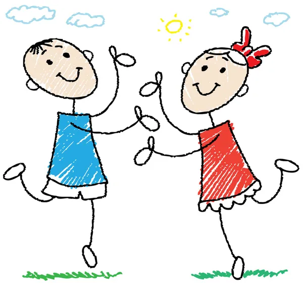 Niños bailando — Vector stock © tajim1 #2527090 Niños bailando — Vector stock © tajim1 #2527090