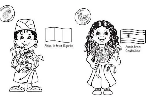 NIÑOS BANDERAS Y PAISES – NIÑOS DEL MUNDO PARA COLOREAR