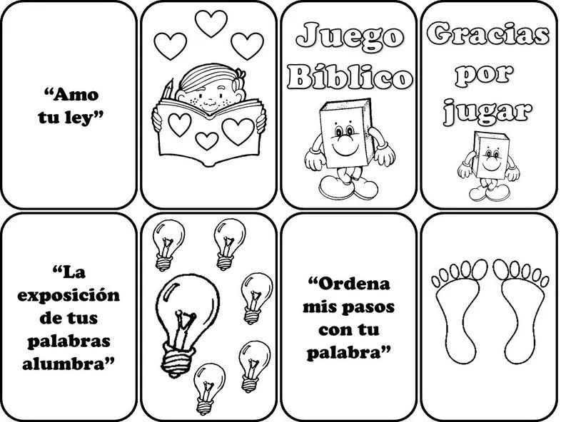 Los niños y la Biblia: Juego Bíblico de asociación de ideas. Salmo ...