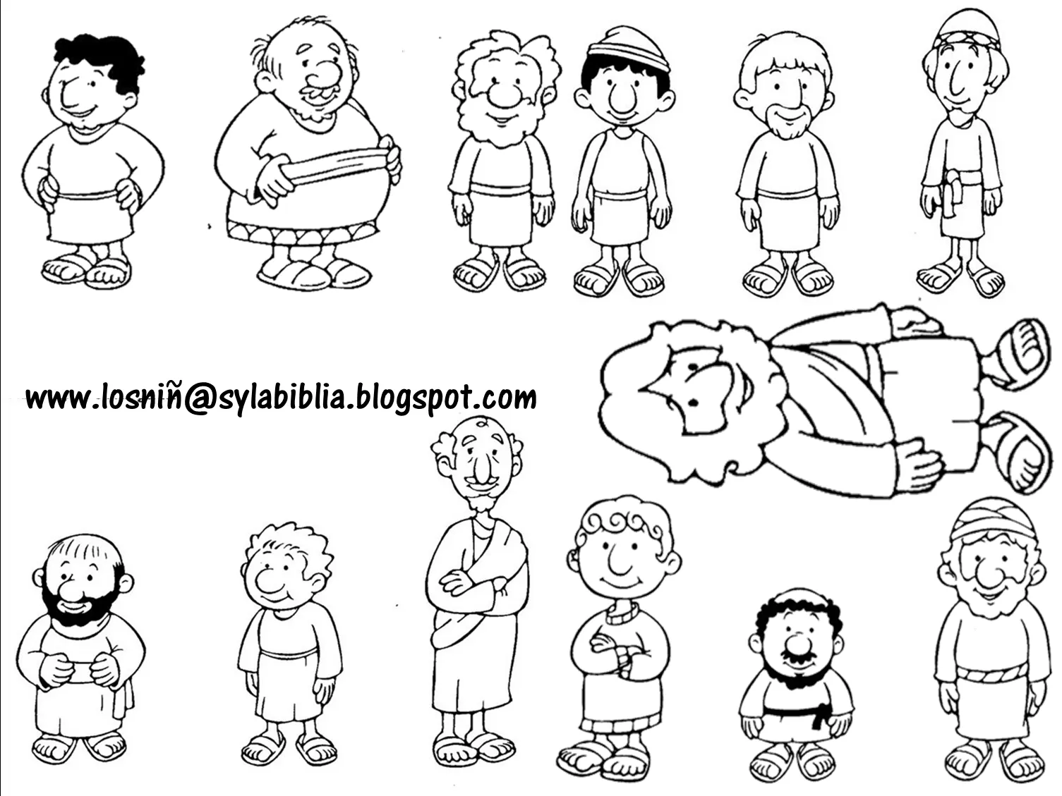 Los niños y la Biblia: Láminas Bíblicas para colorear Los niños y la Biblia: Láminas Bíblicas para colorear