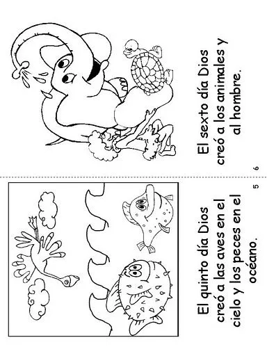 Los niños y la Biblia: Mini Libro Para Colorear "La Creación". Los niños y la Biblia: Mini Libro Para Colorear "La Creación".