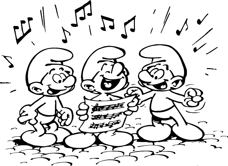 Niños cantando gif para pintar - Imagui
