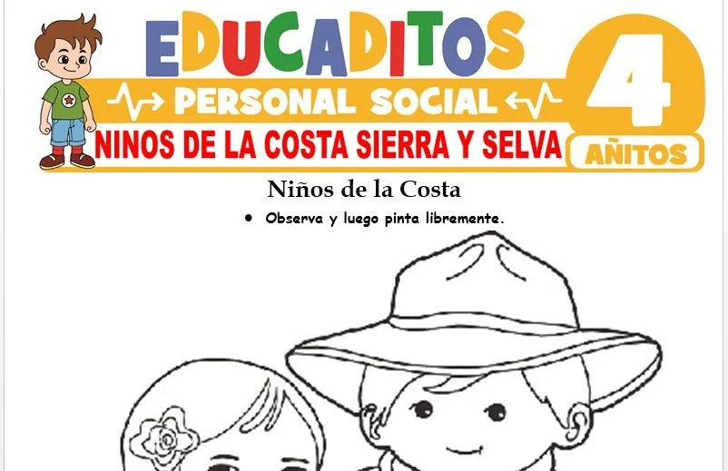 Niños de la Costa, Sierra y Selva para Niños de 4 Años » Educaditos.com Niños de la Costa, Sierra y Selva para Niños de 4 Años » Educaditos.com