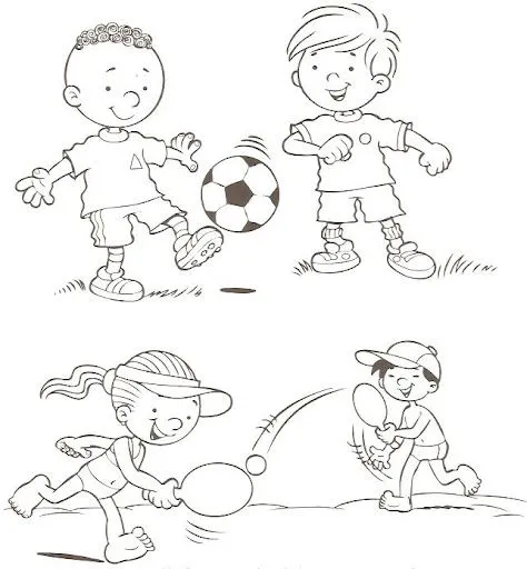 Niños haciendo deporte para colorear - Imagui Niños haciendo deporte para colorear - Imagui