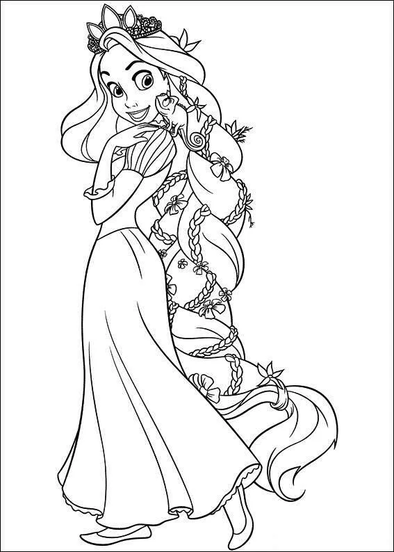 COSAS PARA NIÑOS: DIBUJOS PARA COLOREAR DE ENREDADOS: RAPUNZEL CON ...