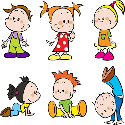 Niños y escolares | Vector ClipArt