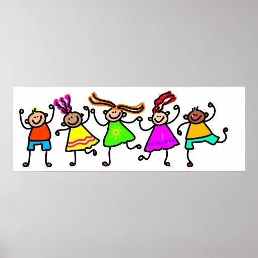 Niños felices poster de Zazzle.