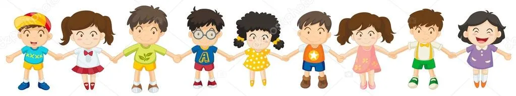 niños en una fila — Vector stock © interactimages #38187403 niños en una fila — Vector stock © interactimages #38187403