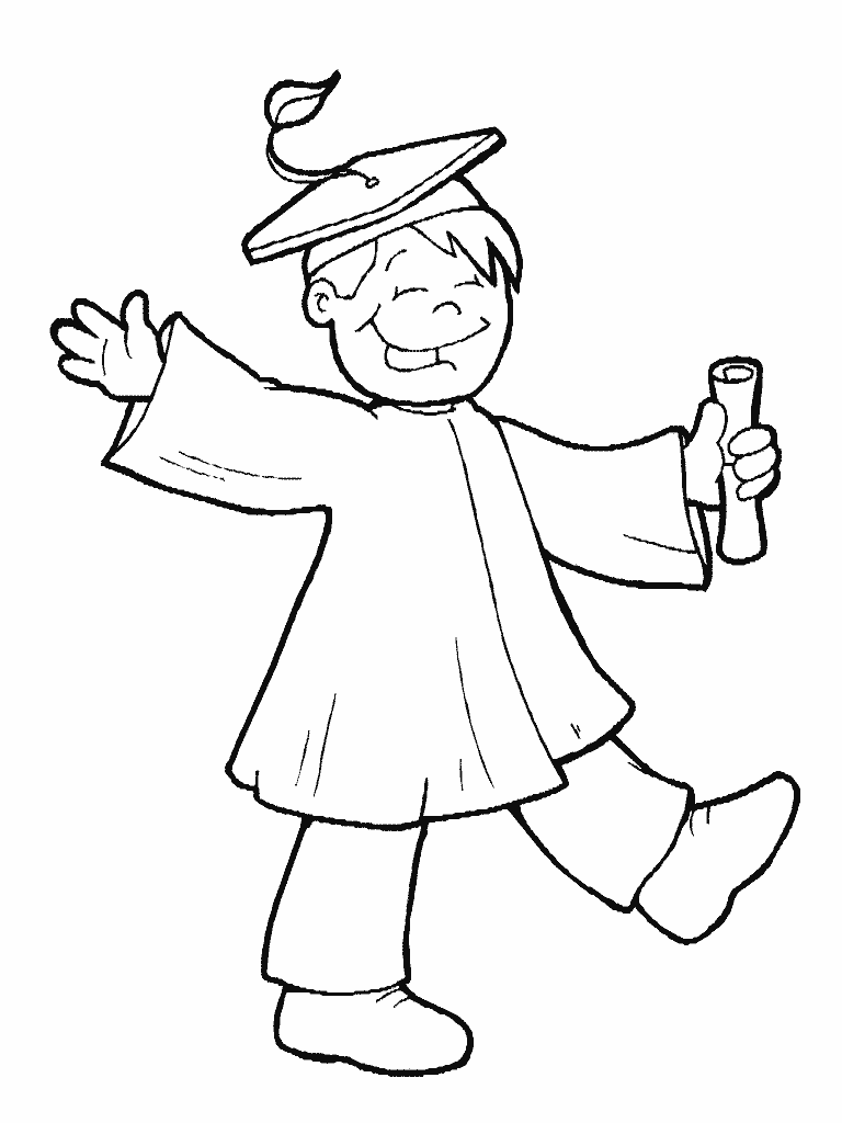 Niños graduados para colorear - Imagui