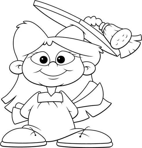 Pinto Dibujos: Graduada para colorear