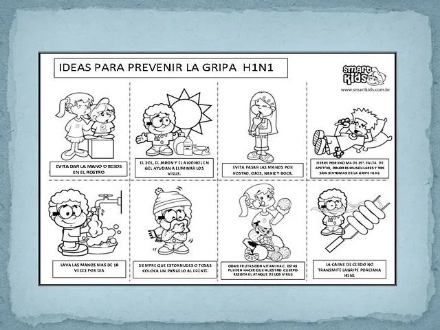 Niños con gripe para colorear - Imagui