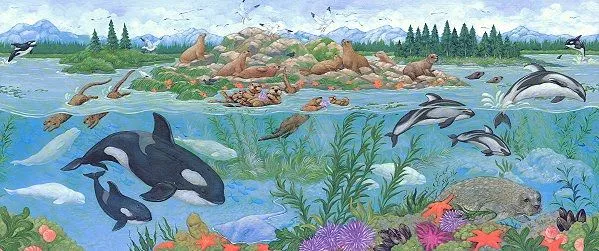 PARA NIÑOS E INFANTIL: CENEFA DEL FONDO DEL MAR, CON ANIMALE ... PARA NIÑOS E INFANTIL: CENEFA DEL FONDO DEL MAR, CON ANIMALE ...