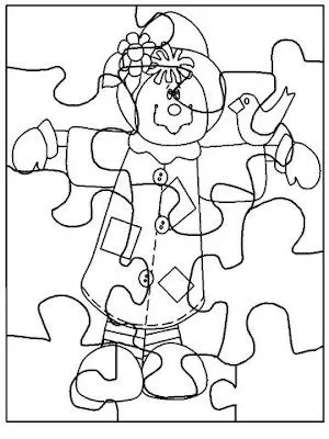 PARA NIÑOS E INFANTIL: PUZZLES PARA NIÑOS - COLOREAR, RECORTAR Y ARMAR