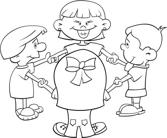 COLOREA TUS DIBUJOS: Niños Jugando para colorear COLOREA TUS DIBUJOS: Niños Jugando para colorear