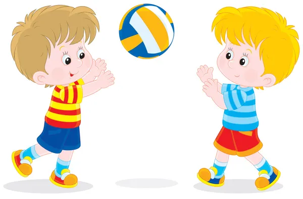 Niños jugando voleibol — Vector stock © AlexBannykh #37619003 Niños jugando voleibol — Vector stock © AlexBannykh #37619003