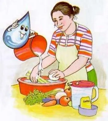 Niño lavando frutas - Imagui