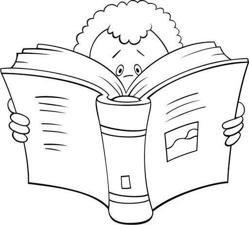 Children reading free coloring pages | Coloring Pages