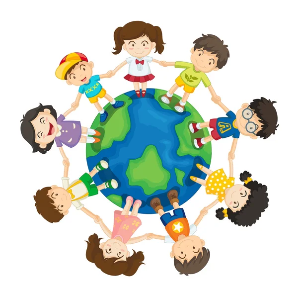 niños alrededor del mundo — Vector stock © Matthew Cole #