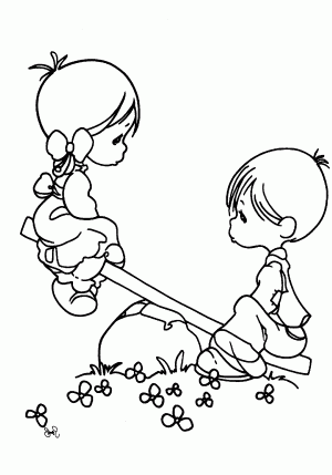 Niños y niñas para colorear