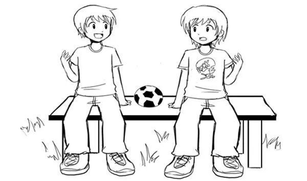 Niños Y Niñas Jugando En El Recreo Dibujo Para Colorear