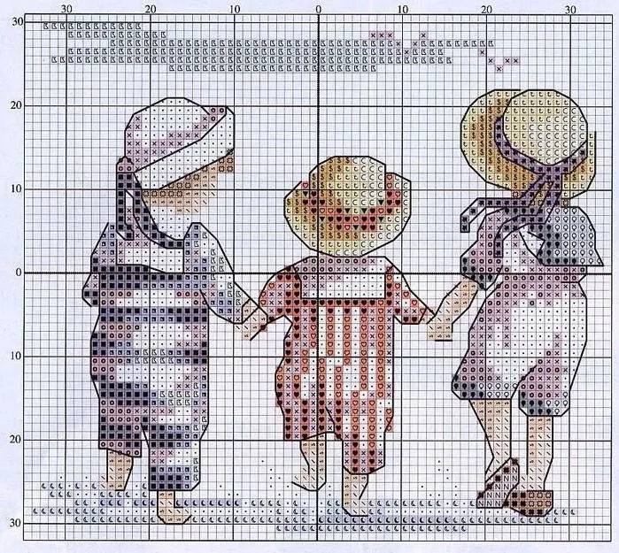 Niños en la playa punto de cruz ~ Solountip.com Niños en la playa punto de cruz ~ Solountip.com