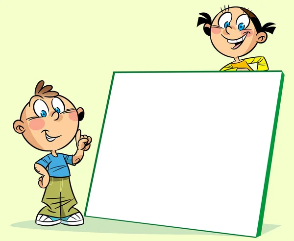 Niños alrededor del tablero — Vector stock © Verzhy #19237941 Niños alrededor del tablero — Vector stock © Verzhy #19237941