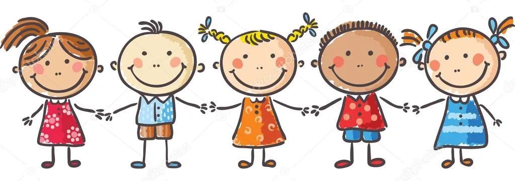 Niños tomados de la mano — Vector stock © Katerina_Dav #54060785