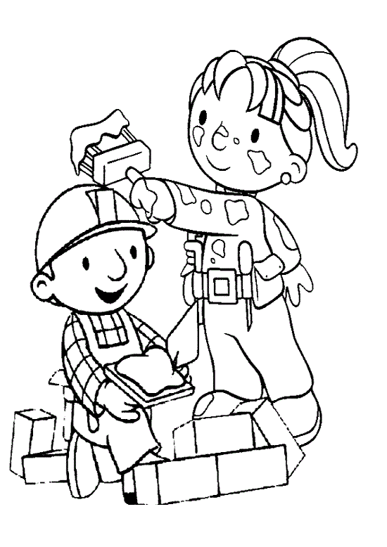 Dibujos de niños trabajando para colorear - Imagui