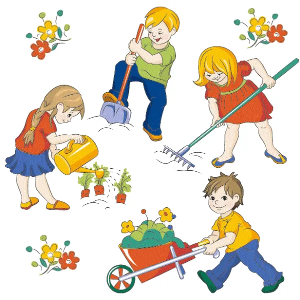 Niños trabajando para imprimir-Imagenes y dibujos para imprimir